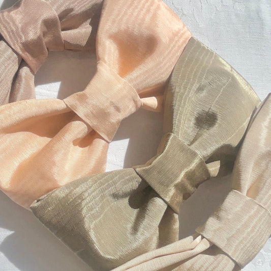 Custom Classic Bows in Lustrous Moiré