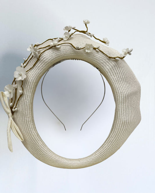 Ivory Halo with Blooming Vines